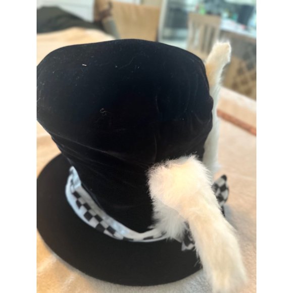 Mad Hatter Top Hat White Rabbit ears Alice in Wonderland Halloween Cosplay - Picture 5 of 6